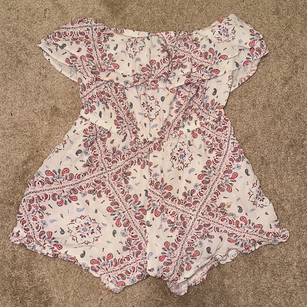 strapless romper; worn a couple times; still in great shape!